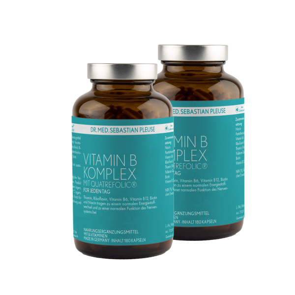 Vitamin B Komplex mit Quatrefolic® Doppelpack (12 Monate)