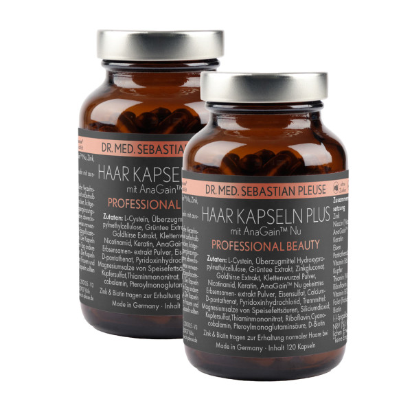 Haar kapseln Plus DOPPELPACK (4 Monate)